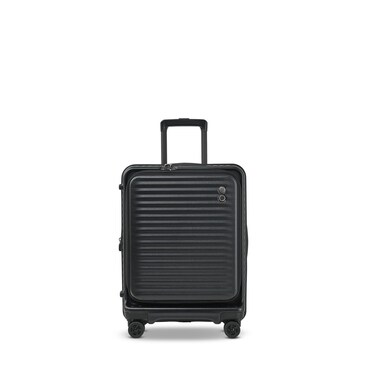 Echolac Celestra FA+ 54cm Hardcase Non expandable 4 Double Wheel Cabin Luggage Trolley BLACK