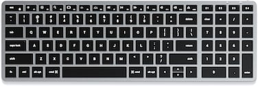 Satechi Slim X2 Bluetooth Backlit Keyboard With Numeric Keypad &ndash; Illuminated Keys &amp; Multi-Device Sync &ndash; For M2/M1 MacBook Pro/Air, iPad Pro/Air, Mac Mini, iMac (Space Grey)
