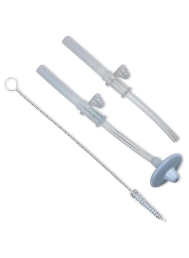 TUM TUM 3PC Long Baby Bottle Brush &amp; Weighted Straws Set for Tippy Up Cup  Series 2 &amp; 3   Bottle Cleaning Brush for Trainer Sippy Cup for Toddlers   Designed with Feeding Specialist