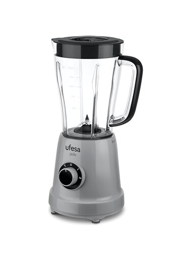 UFESA Blender, Spice Grinder Attachment, 500W, 1.5L Pitcher, 2 Speeds with TURBO, 4 Stainless Steel Blades, BPA Free,2 Years Warranty,Silver-BS4709 Jade