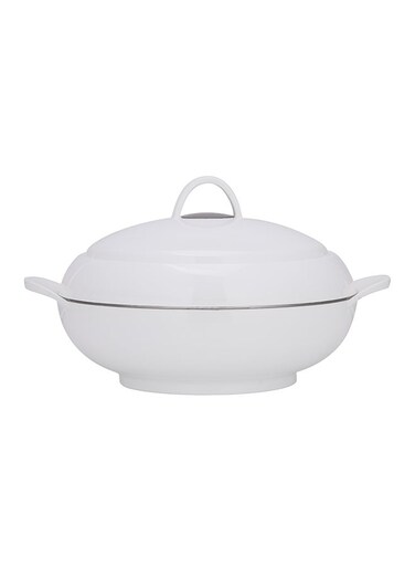Double Wall Insulated Casserole Firm Twist Lock Strong Handles Beige/Copper 27.8x27.8x18.7cm