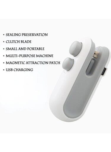 bag sealer handheld heat vacuum sealer 2 in 1 sealer and cutter portable resealer machine for plastic bags food storage snacks freshness