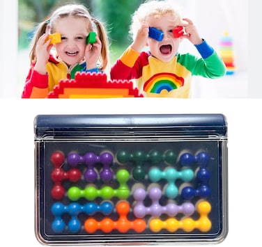 Ljcm Iq Games, 1 Player Puzzle Game Durable Plastic Safe Smoothing 120 Challenges For School (Type A)