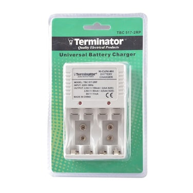 Terminator Universal Battery Charger (AA,AAA &amp; 9V) 2RP Plug