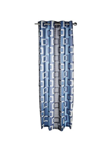 Story At Home Window Curtain, Grey/Turquoise, 118 X 215cm, Dnr4033, 2Pcs, Large