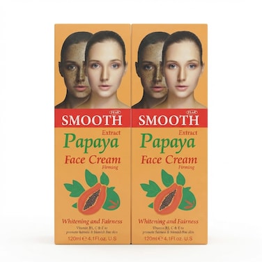 Feah Smooth Papaya Face Cream Twin Pack   Moisturizing Face Cream   120ml + 120ml