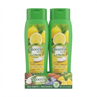 Feah Smooth Lemon &amp; Yoghurt Shampoo Twin Pack   400ml + 400ml