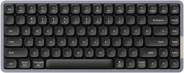 LOFREE Flow84 Low Profile Mechanical Keyboard 75% Rechargeable Wireless C with Bluetooth and Wired Connection for Windows Mac OS Phantom Tactile Switches  Space Black US Layout
