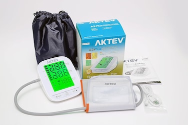 Aktev A3 Plus, Automatic Upper Arm Blood Pressure Monitor With Lithium Battery, Silver