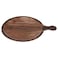 Alsaif Gallery Porcelain Round Wooden Pizza Plate With Large Handle