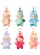 Labubu The Monsters Plush Doll Keychain Set 6 Pcs &ndash; Bing Into Energy Cute Vinyl Face Stuffed Animal Bag Charms with Hanging Loop   Fluffy Kawaii Backpack Pendant &amp; Car Ornament   Colorful Collectible Art Toy Gift for Girls &amp; Teens