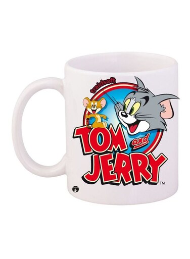 Tom And Jerry Printed Coffee Mug White/Red/Grey