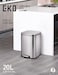 EKO 20L Square Step Bin Stella - Black   Large Pedal Bin with Soft-Close Lid   Fingerprint-Resistant Finish   Removable Inner Liner