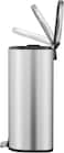 EKO 45L Pedal Bin Dayton - Silver   Extra-Large Capacity Step Bin with Soft-Close Lid   Plastic Bag Fixer   Removable Inner Bucket   Durable D Shape Design