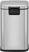EKO 12L Square Step Bin Stella - Silver   Compact Pedal Bin with Soft-Close Lid   Fingerprint-Resistant Finish   Removable Inner Liner