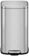 EKO 12L Square Step Bin Stella - Silver   Compact Pedal Bin with Soft-Close Lid   Fingerprint-Resistant Finish   Removable Inner Liner