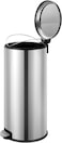 EKO 30L Pedal Bin Serene - Silver   Large Capacity Step Round Bin with Soft-Close Lid   Fingerprint-Resistant Finish   Removable Inner Liner   Bag Stabilizer