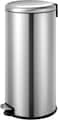 EKO 30L Pedal Bin Serene - Silver   Large Capacity Step Round Bin with Soft-Close Lid   Fingerprint-Resistant Finish   Removable Inner Liner   Bag Stabilizer