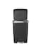 Orchid EKO Hana 35L Step Bin &ndash; Plastic Pedal Trash Can with Soft-Close Lid, Wheels &amp; Bag Fixer