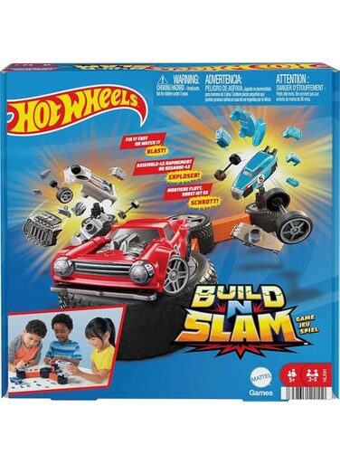 Mattel Games Hot Wheels Build &lsquo;n Slam Kids Games   Car Game   Family Game Night