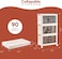 3 Tier Folding Storage Bins with Doors &ndash; Magnetic Door Foldable Storage Cabinet - Folding Storage Box with Leather Handles - Stackable and Collapsible Storage Containers for Toys, Pantry
