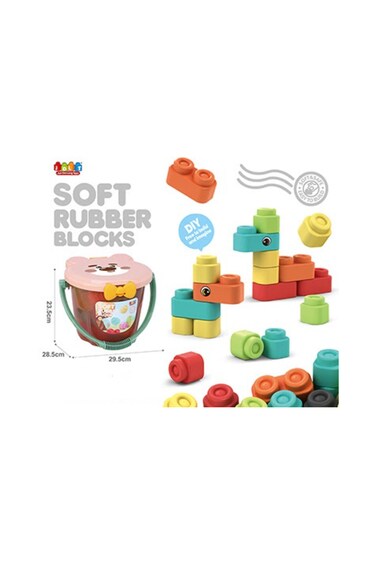 JDLT Soft Rubber Bulding Blocks 33-Pcs 6093