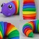Slug Fidget Slug With Eyes Articulated Flexible Decompression Toy for Stress Relief, Hand Sensory Articulated Elastic Slug Slug, Fidget Trick Toy, Sensory Toy