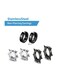 Men Women Jewelry Stainless Steel Clip On Non Piercing Earrings Hoop Spike Punk 3 Pairs