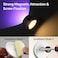 Baytion Wireless Wall Lamp,Rechargeable Wall Lamp with 3 Color &amp; Dimmable RGB Colors Wall Lighting,Wireless Reading Light with 360&deg;Rotatable Wall Sconce for Bedside,Stairs Gallery (White)
