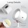 Baytion Wireless Wall Lamp,Rechargeable Wall Lamp with 3 Color &amp; Dimmable RGB Colors Wall Lighting,Wireless Reading Light with 360&deg;Rotatable Wall Sconce for Bedside,Stairs Gallery (White)
