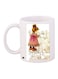 Printed Coffee Mug White/Pink/Brown 11ounce