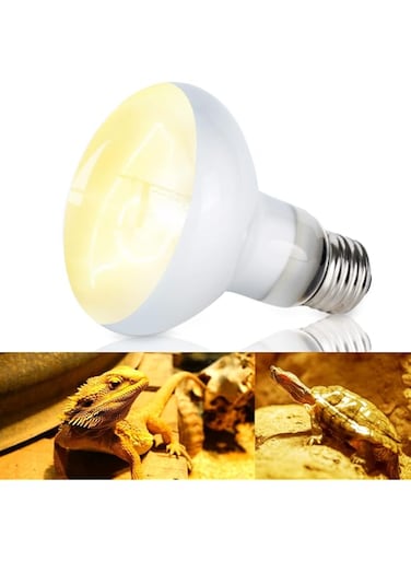 KASTWAVE Heat Lamp, Basking Bulb for Bearded Dragon, UVA Reptile Heat Lamp Bulbs for Pet/Amphibian, Basking Spot Heat Lamps for Turtle Tank Bearded Dragon, White Daylight Bulb for Lizard/Hedgehogs