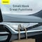 Baseus Beetle Car Hooks, 2Pcs Aviation-Grade Aluminum Alloy, Multi-Purpose Hanger, Hidden Design, Bendable Silicone Pad, 3M Sticker Holder - Grey