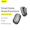 Baseus Beetle Car Hooks, 2Pcs Aviation-Grade Aluminum Alloy, Multi-Purpose Hanger, Hidden Design, Bendable Silicone Pad, 3M Sticker Holder - Grey