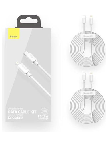 (2PCS/Set) USB C to Lightning Cable-Fast Charging Data Transfer, 1.5 Meter Power Delivery iPhone Cable 20W Compatible for iPhone 14 Pro Max, 14/13/12/11/X/XR/XS Max Supports Power Delivery White