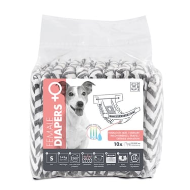 M-PETS Female Dog Diapers S &ndash; 10 Pack, Leak-Proof &amp; Comfortable