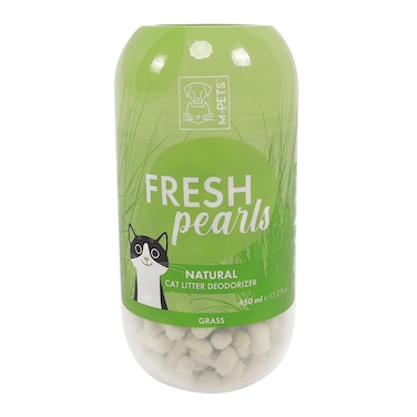M-PETS Fresh Pearls Natural Cat Litter Deodoriser Grass 450ml