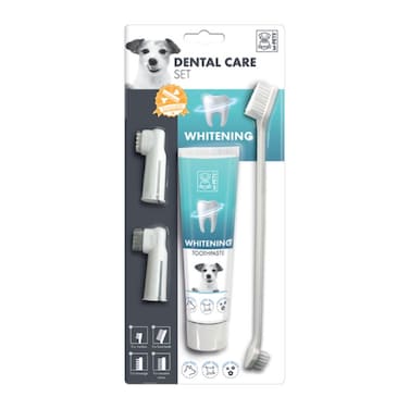 M-PETS Dental Care Set &ndash; Whitening Toothpaste Kit for Dogs &amp; Cats