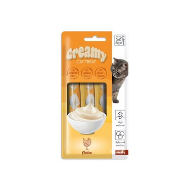 M-PETS Creamy Treats for Cats &ndash; Chicken 4x15g (60g), Tasty &amp; Healthy Snack