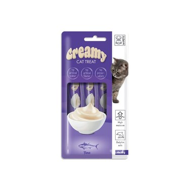 M-PETS Creamy Treats for Cats &ndash; Tuna 4x15g (60g), Soft &amp; Flavorful Snack