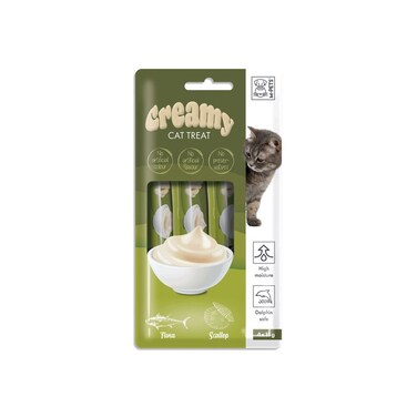 M-PETS Creamy Treats for Cats &ndash; Tuna &amp; Scallop 4x15g (60g), Soft &amp; Delicious Snack