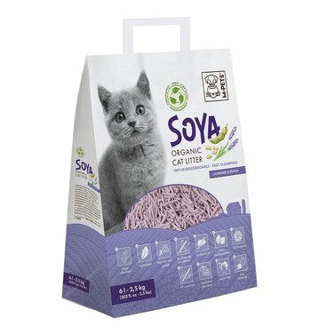 M-PETS Soya Organic Cat Litter 6L &ndash; Lavender Scented, 100% Biodegradable, Super Absorbent