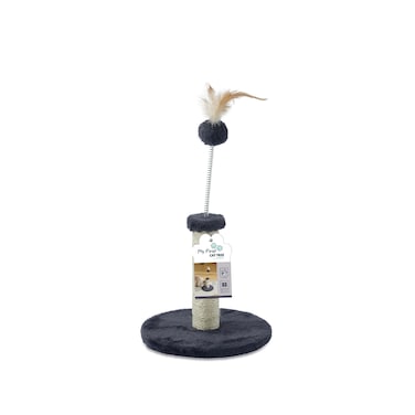M-Pets My First Cat Tree Feather Dark Gery