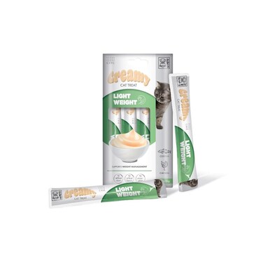 M-PETS Creamy Functional Cat Treats &ndash; Light Weight &ndash; Codfish &amp; Chicken 4x15g (60g)