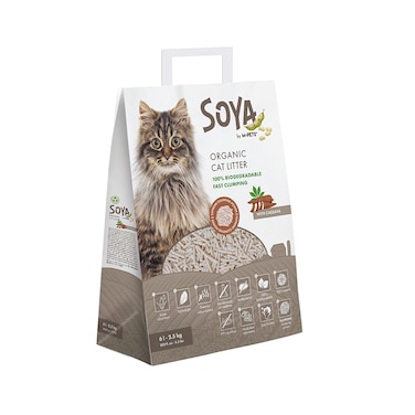 M-PETS Soya Organic Cat Litter Cassava 6 L &ndash; 100% Biodegradable