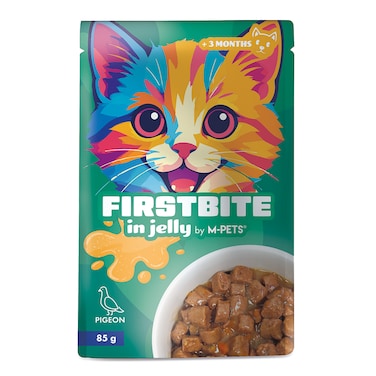 M-PETS Firstbite Pigeon in Jelly Wet Food Pouches for Cats 12x85g