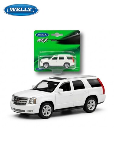 1:60 Die-Cast Cadillac Escalade 2017 &ndash; White SUV Toy Car for Kids &amp; Collectors