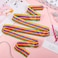 1PC 2M Kids Rainbow Gym Ribbon, Art Gymnastics Rhythmic Ribbon Twirling Baton Rod, Gymnastics Ribbon, for Artistic Dancing Gymnastics, Circus Carnival Show