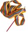 1PC 2M Kids Rainbow Gym Ribbon, Art Gymnastics Rhythmic Ribbon Twirling Baton Rod, Gymnastics Ribbon, for Artistic Dancing Gymnastics, Circus Carnival Show