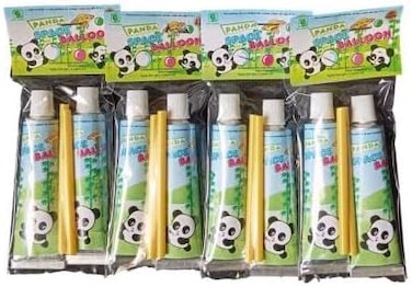 Plastic Bubble Colored Transparent Balloon Paste (8 pieces, 4 packs)